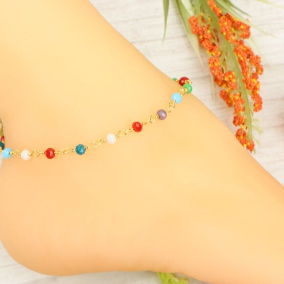 "Handmade Anklet – Elegant & Delicate Jewelry for Women | UNVRC1424 - Picture 1 of 10